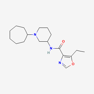 N-(1-cycloheptyl-3-piperidinyl)-5-ethyl-1,3-oxazole-4-carboxamide