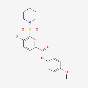 4-methoxyphenyl 4-bromo-3-(1-piperidinylsulfonyl)benzoate