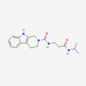 molecular formula C18H24N4O2 B6106953 N-[3-(isopropylamino)-3-oxopropyl]-1,3,4,9-tetrahydro-2H-beta-carboline-2-carboxamide 