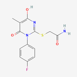 2-{[1-(4-fluorophenyl)-4-hydroxy-5-methyl-6-oxo-1,6-dihydro-2-pyrimidinyl]thio}acetamide