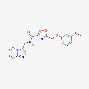 N-(imidazo[1,2-a]pyridin-3-ylmethyl)-2-[(3-methoxyphenoxy)methyl]-N-methyl-1,3-oxazole-4-carboxamide