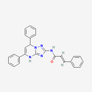 molecular formula C26H21N5O B6107002 N-(5,7-diphenyl-4,7-dihydro[1,2,4]triazolo[1,5-a]pyrimidin-2-yl)-3-phenylacrylamide 