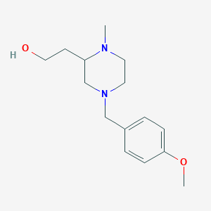 molecular formula C15H24N2O2 B6107005 2-[4-(4-methoxybenzyl)-1-methyl-2-piperazinyl]ethanol 