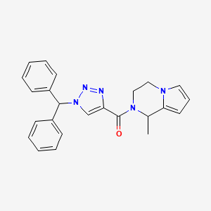 molecular formula C24H23N5O B6107011 2-{[1-(diphenylmethyl)-1H-1,2,3-triazol-4-yl]carbonyl}-1-methyl-1,2,3,4-tetrahydropyrrolo[1,2-a]pyrazine 