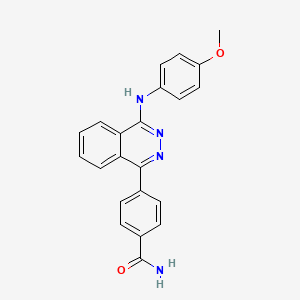 molecular formula C22H18N4O2 B6107012 4-{4-[(4-methoxyphenyl)amino]-1-phthalazinyl}benzamide 