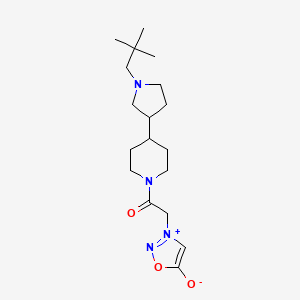 3-(2-{4-[1-(2,2-dimethylpropyl)-3-pyrrolidinyl]-1-piperidinyl}-2-oxoethyl)-1,2,3-oxadiazol-3-ium-5-olate