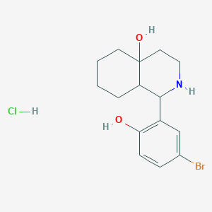 molecular formula C15H21BrClNO2 B6107029 1-(5-bromo-2-hydroxyphenyl)-2,3,4,5,6,7,8,8a-octahydro-1H-isoquinolin-4a-ol;hydrochloride 