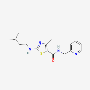 4-methyl-2-[(3-methylbutyl)amino]-N-(2-pyridinylmethyl)-1,3-thiazole-5-carboxamide