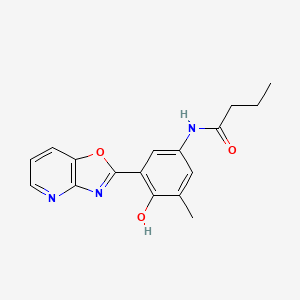 N-(4-hydroxy-3-methyl-5-[1,3]oxazolo[4,5-b]pyridin-2-ylphenyl)butanamide