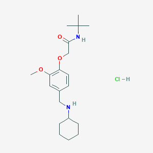 molecular formula C20H33ClN2O3 B6107101 N-(tert-butyl)-2-{4-[(cyclohexylamino)methyl]-2-methoxyphenoxy}acetamide hydrochloride 