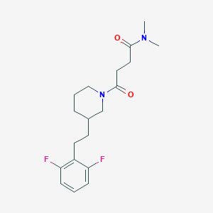 4-{3-[2-(2,6-difluorophenyl)ethyl]-1-piperidinyl}-N,N-dimethyl-4-oxobutanamide