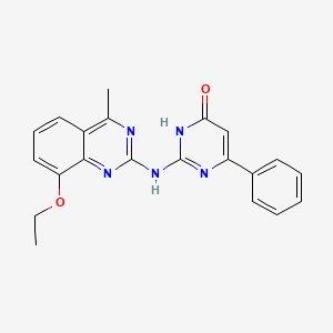 2-[(8-ethoxy-4-methyl-2-quinazolinyl)amino]-6-phenyl-4(3H)-pyrimidinone