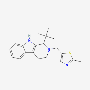 molecular formula C20H25N3S B6107151 1-tert-butyl-2-[(2-methyl-1,3-thiazol-5-yl)methyl]-2,3,4,9-tetrahydro-1H-beta-carboline 