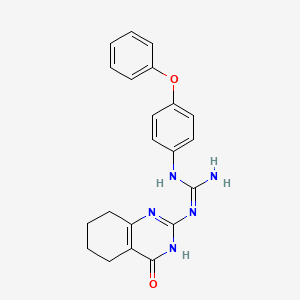 molecular formula C21H21N5O2 B6107159 N-(4-oxo-1,4,5,6,7,8-hexahydro-2-quinazolinyl)-N'-(4-phenoxyphenyl)guanidine 