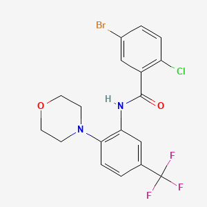 5-bromo-2-chloro-N-[2-(4-morpholinyl)-5-(trifluoromethyl)phenyl]benzamide