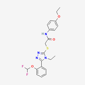 2-({5-[2-(difluoromethoxy)phenyl]-4-ethyl-4H-1,2,4-triazol-3-yl}sulfanyl)-N-(4-ethoxyphenyl)acetamide