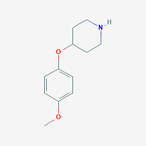 molecular formula C12H17NO2 B061072 4-(4-甲氧基苯氧基)哌啶 CAS No. 162402-33-7