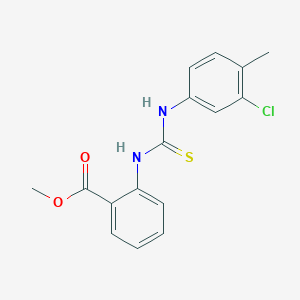 molecular formula C16H15ClN2O2S B6107213 methyl 2-({[(3-chloro-4-methylphenyl)amino]carbonothioyl}amino)benzoate 