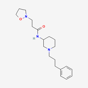 molecular formula C20H31N3O2 B6107222 3-(2-isoxazolidinyl)-N-[1-(3-phenylpropyl)-3-piperidinyl]propanamide 