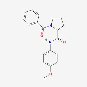 molecular formula C19H20N2O3 B6107225 1-benzoyl-N-(4-methoxyphenyl)prolinamide 