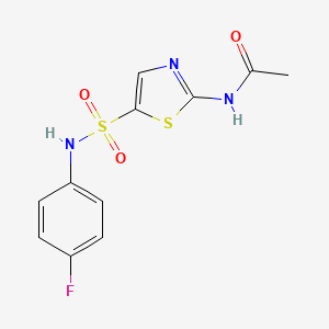 N-(5-{[(4-fluorophenyl)amino]sulfonyl}-1,3-thiazol-2-yl)acetamide