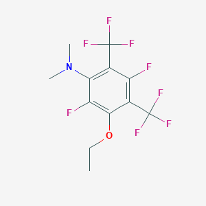 molecular formula C12H11F8NO B6107258 3-ethoxy-2,5-difluoro-N,N-dimethyl-4,6-bis(trifluoromethyl)aniline 