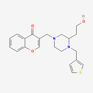 3-{[3-(2-hydroxyethyl)-4-(3-thienylmethyl)-1-piperazinyl]methyl}-4H-chromen-4-one