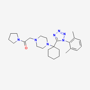 2-[4-[1-[1-(2,6-Dimethylphenyl)tetrazol-5-yl]cyclohexyl]piperazin-1-yl]-1-pyrrolidin-1-ylethanone