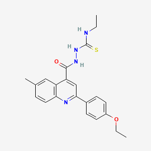 2-{[2-(4-ethoxyphenyl)-6-methyl-4-quinolinyl]carbonyl}-N-ethylhydrazinecarbothioamide