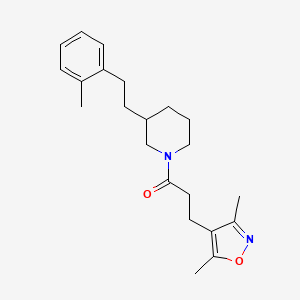 1-[3-(3,5-dimethyl-4-isoxazolyl)propanoyl]-3-[2-(2-methylphenyl)ethyl]piperidine