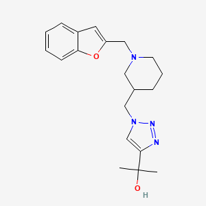 2-[1-[[1-(1-Benzofuran-2-ylmethyl)piperidin-3-yl]methyl]triazol-4-yl]propan-2-ol