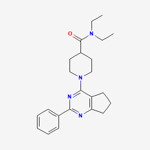 N,N-diethyl-1-(2-phenyl-6,7-dihydro-5H-cyclopenta[d]pyrimidin-4-yl)-4-piperidinecarboxamide