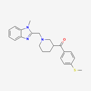 {1-[(1-methyl-1H-benzimidazol-2-yl)methyl]-3-piperidinyl}[4-(methylthio)phenyl]methanone