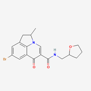 molecular formula C18H19BrN2O3 B6107307 8-bromo-2-methyl-6-oxo-N-(tetrahydro-2-furanylmethyl)-1,2-dihydro-6H-pyrrolo[3,2,1-ij]quinoline-5-carboxamide 