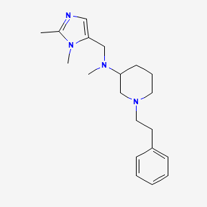 N-[(1,2-dimethyl-1H-imidazol-5-yl)methyl]-N-methyl-1-(2-phenylethyl)-3-piperidinamine