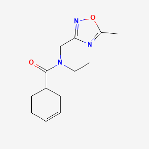 molecular formula C13H19N3O2 B6107368 N-ethyl-N-[(5-methyl-1,2,4-oxadiazol-3-yl)methyl]-3-cyclohexene-1-carboxamide 