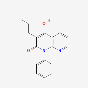 molecular formula C18H18N2O2 B610738 3-丁基-4-羟基-1-苯基-1,8-萘啶-2(1H)-酮 CAS No. 89109-20-6