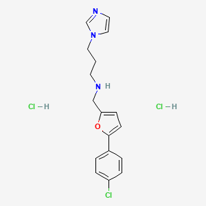 molecular formula C17H20Cl3N3O B6107386 N-[[5-(4-chlorophenyl)furan-2-yl]methyl]-3-imidazol-1-ylpropan-1-amine;dihydrochloride 