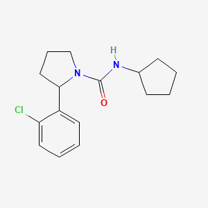 2-(2-chlorophenyl)-N-cyclopentyl-1-pyrrolidinecarboxamide