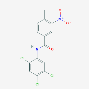 molecular formula C14H9Cl3N2O3 B6107406 4-methyl-3-nitro-N-(2,4,5-trichlorophenyl)benzamide 