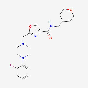 2-{[4-(2-fluorophenyl)-1-piperazinyl]methyl}-N-(tetrahydro-2H-pyran-4-ylmethyl)-1,3-oxazole-4-carboxamide