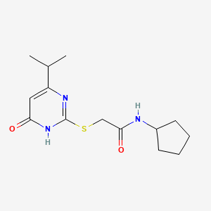 N-cyclopentyl-2-[(4-isopropyl-6-oxo-1,6-dihydro-2-pyrimidinyl)thio]acetamide