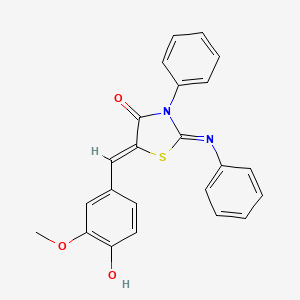 5-(4-hydroxy-3-methoxybenzylidene)-3-phenyl-2-(phenylimino)-1,3-thiazolidin-4-one