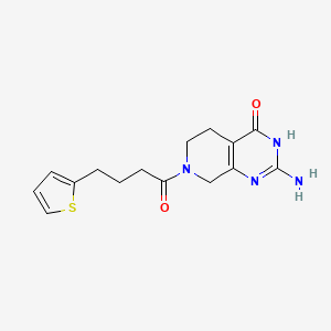 molecular formula C15H18N4O2S B6107445 2-amino-7-[4-(2-thienyl)butanoyl]-5,6,7,8-tetrahydropyrido[3,4-d]pyrimidin-4(3H)-one 