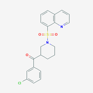 molecular formula C21H19ClN2O3S B6107451 (3-chlorophenyl)[1-(8-quinolinylsulfonyl)-3-piperidinyl]methanone 