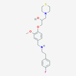 1-[4-({[2-(4-fluorophenyl)ethyl]amino}methyl)-2-methoxyphenoxy]-3-(4-thiomorpholinyl)-2-propanol