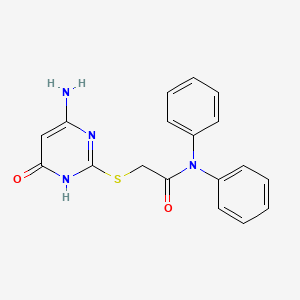 2-[(4-AMINO-6-OXO-1,6-DIHYDRO-2-PYRIMIDINYL)SULFANYL]-N~1~,N~1~-DIPHENYLACETAMIDE