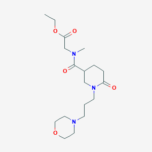 ethyl N-methyl-N-({1-[3-(4-morpholinyl)propyl]-6-oxo-3-piperidinyl}carbonyl)glycinate