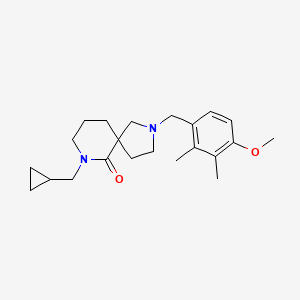 molecular formula C22H32N2O2 B6107492 7-(Cyclopropylmethyl)-2-[(4-methoxy-2,3-dimethylphenyl)methyl]-2,7-diazaspiro[4.5]decan-6-one 