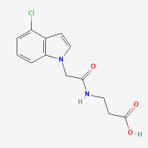 molecular formula C13H13ClN2O3 B6107497 N-[(4-chloro-1H-indol-1-yl)acetyl]-beta-alanine 